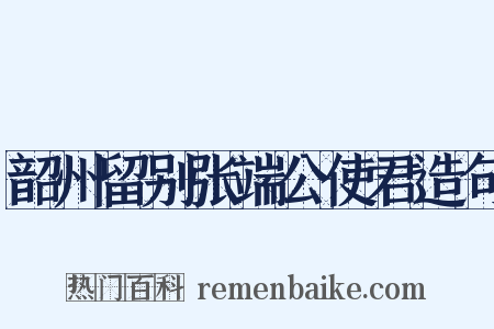 韶州留别张端公使君造句是什么意思的图片